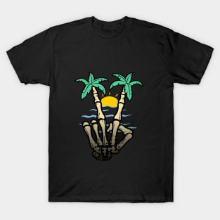 Peace Palm Tree Skeleton T-Shirt